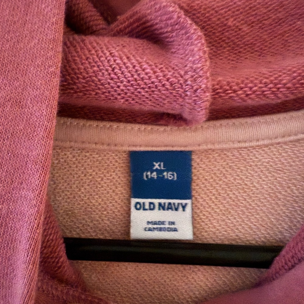{Old Navy}-Size: XL (14/16)-Pink and Purple Love Hoodie - Picture 3 of 4